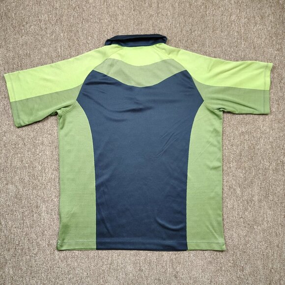 NIKE GOLF Polo Shirt Men XL Green Black Dri-Fit UV Short Sleeve Performance - Picture 3 of 8
